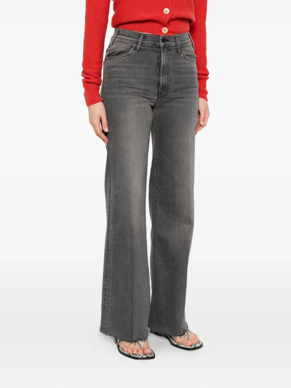 MOTHER JEANS ROLLER FRAY ANTRACITE