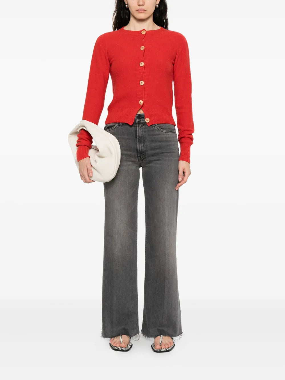 MOTHER JEANS ROLLER FRAY ANTRACITE