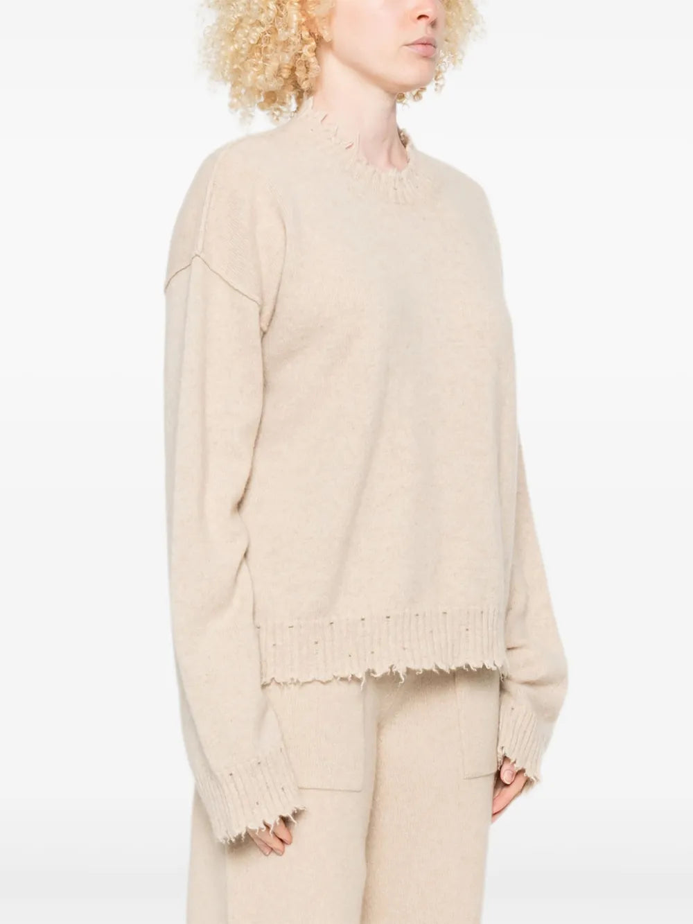 UMA WANG MAGLIONE M/LUNGA TAN
