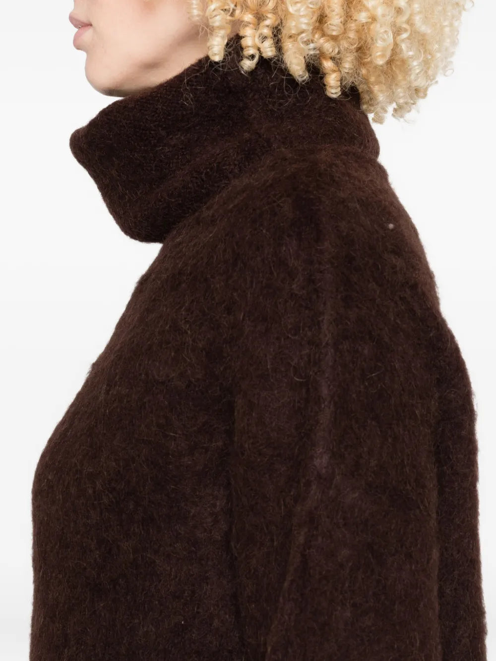 UMA WANG MAGLIONE COLLO ALTO  BROWN