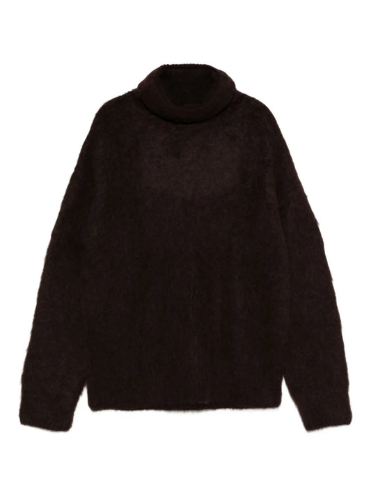 UMA WANG MAGLIONE COLLO ALTO  BROWN