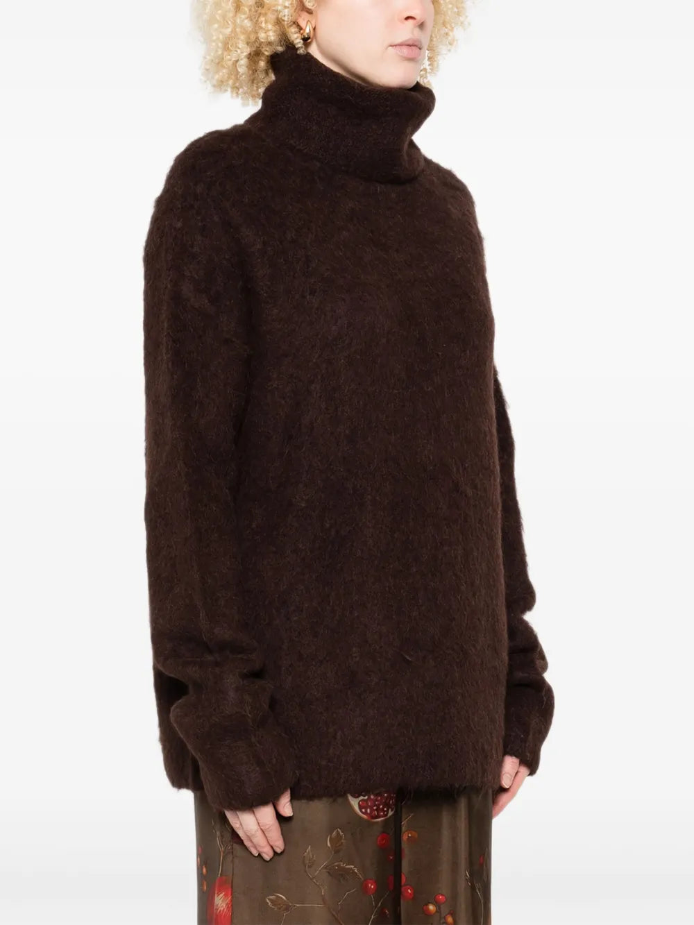 UMA WANG MAGLIONE COLLO ALTO  BROWN