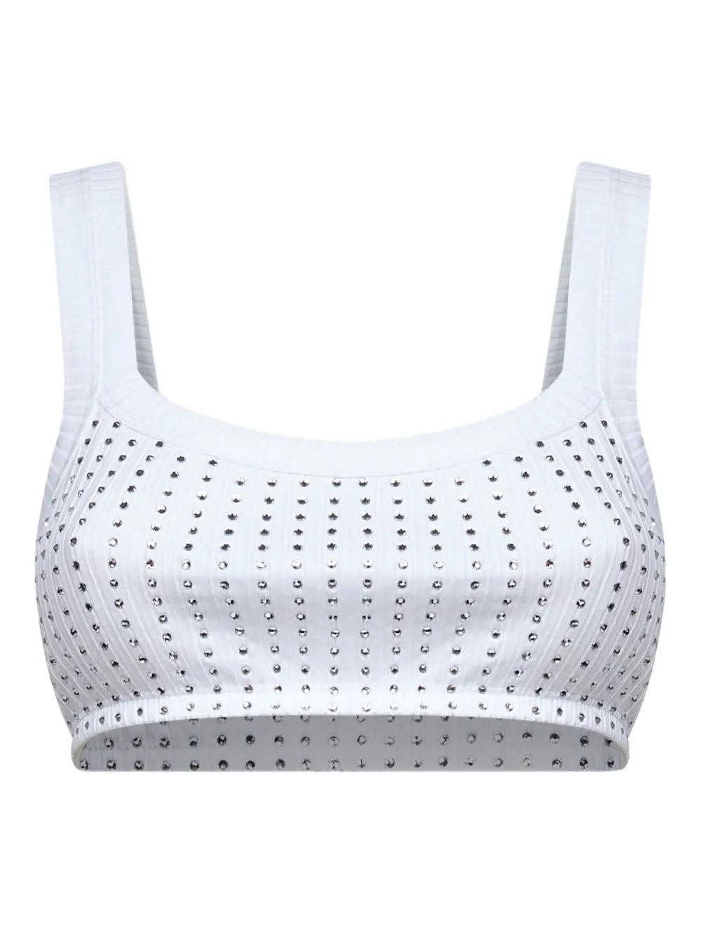 THE ATTICO TOP BRA CRISTALLI WHITE