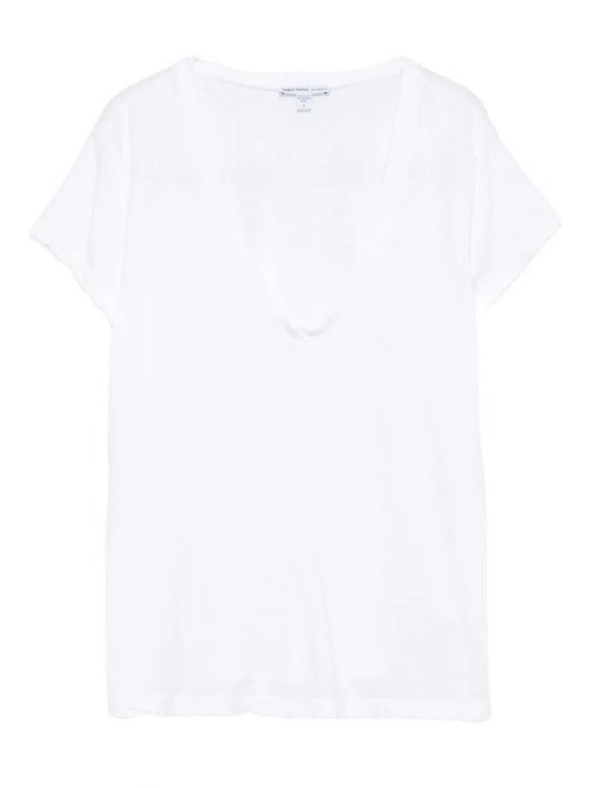 JAMES PERSE T SHIRT SCOLLO V WHITE
