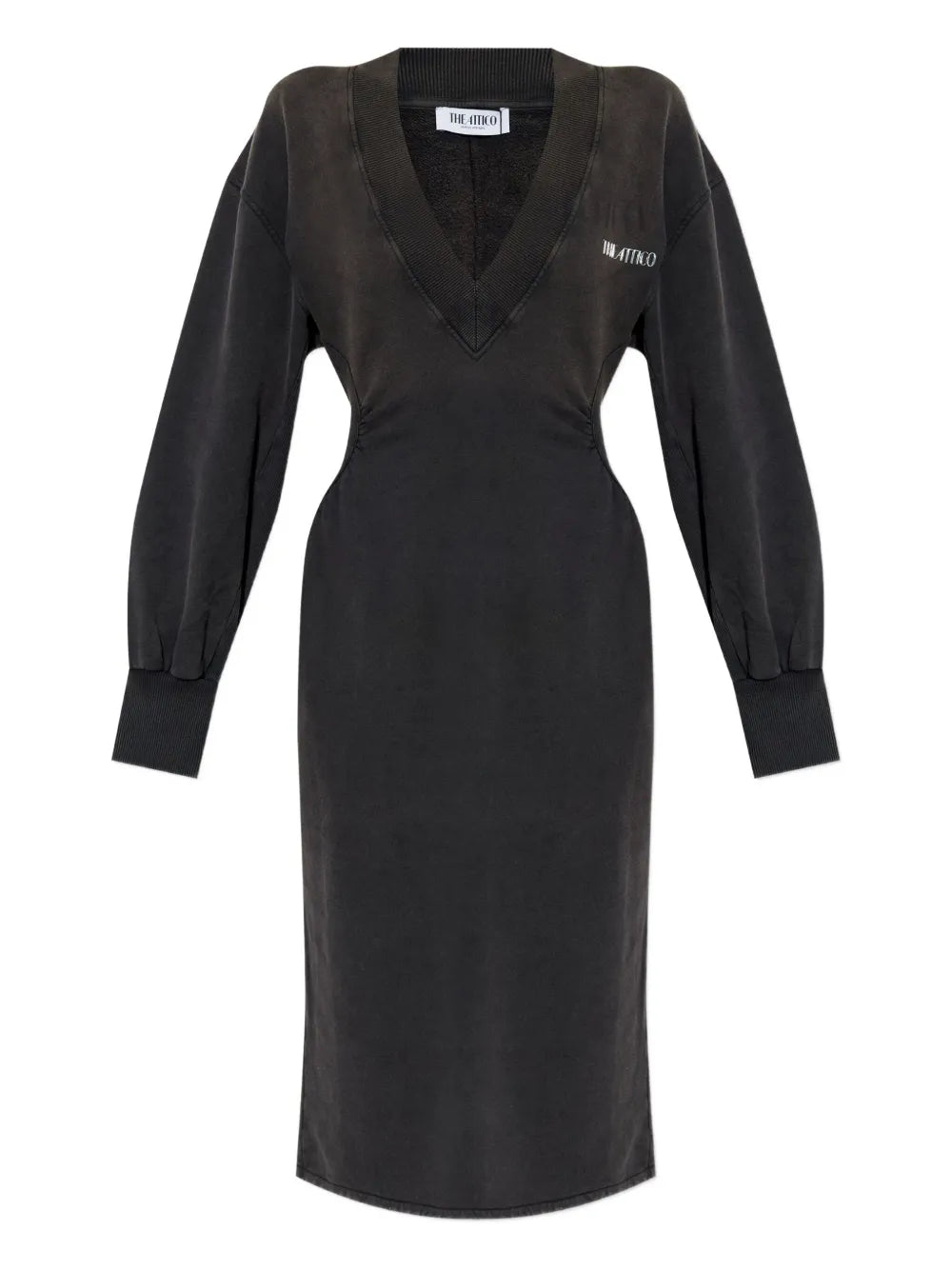THE ATTICO ABITO MIDI FADED BLACK