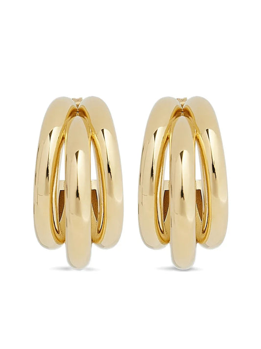 RABANNE ORECCHINI TRIPLO CERCHIO  GOLD