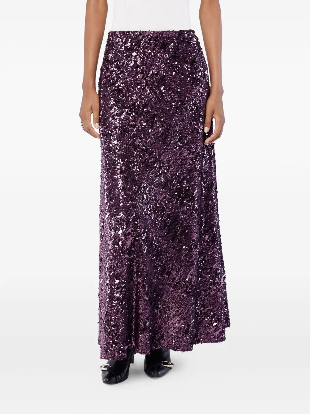 RABANNE GONNA PAILLETTES PURPLE