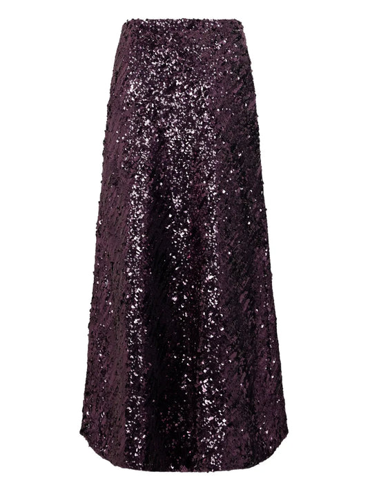RABANNE GONNA PAILLETTES PURPLE
