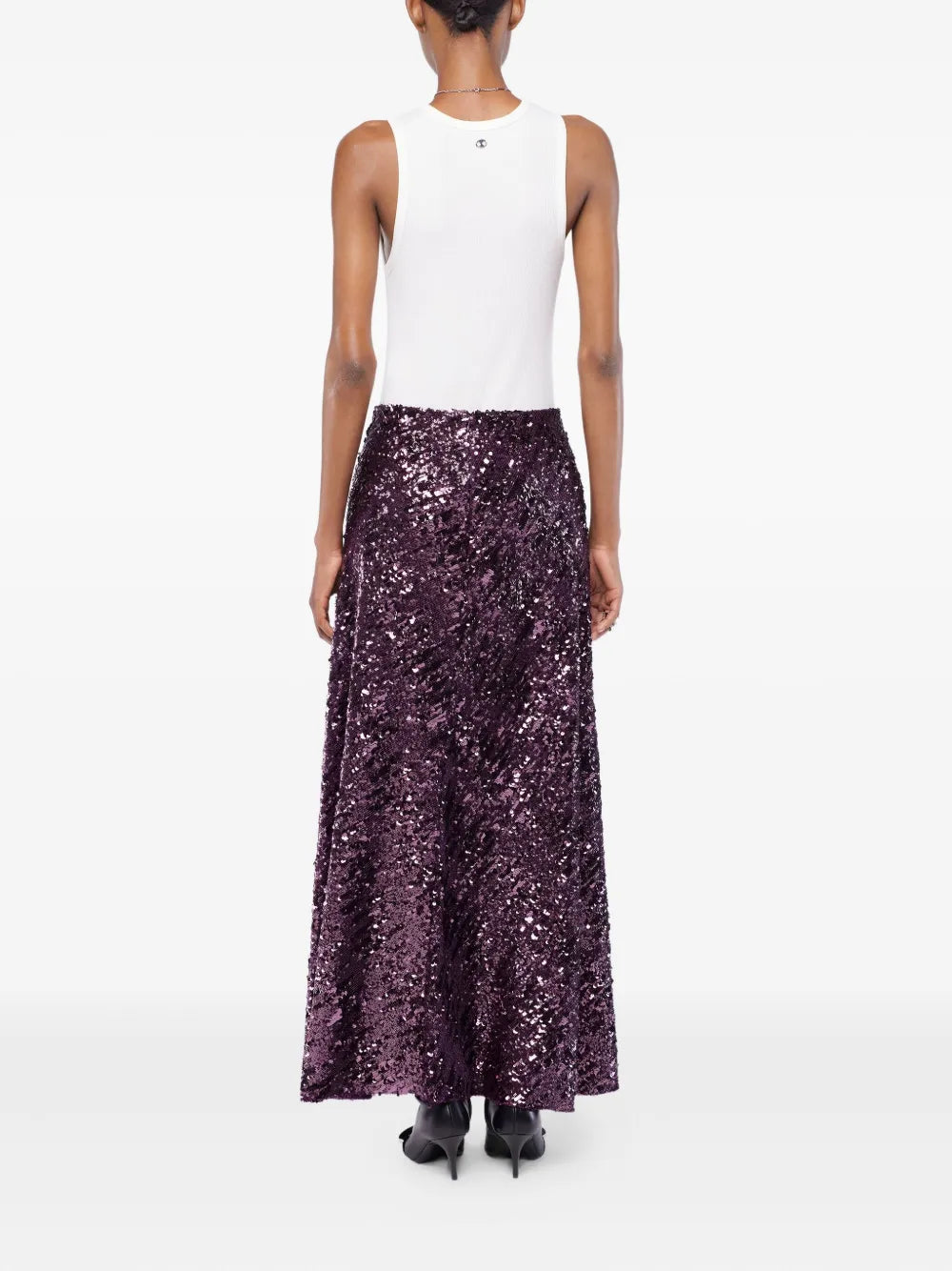 RABANNE GONNA PAILLETTES PURPLE