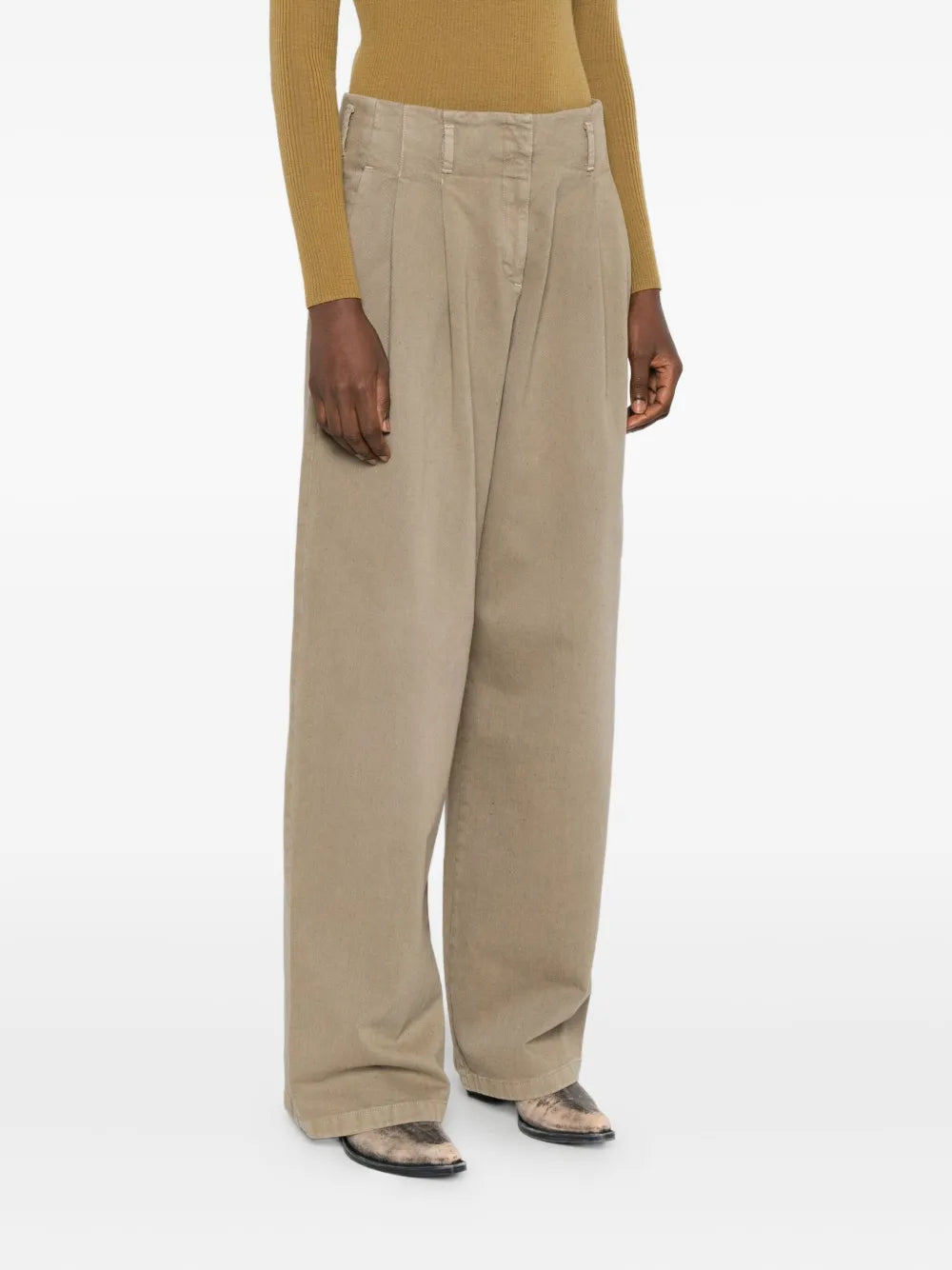 GOLDEN GOOSE PANTALONE JOURNEY KHAKI