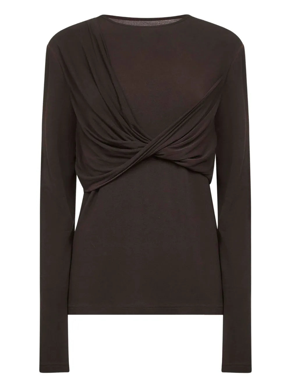 UMA WANG MAGLIA TWIST BROWN