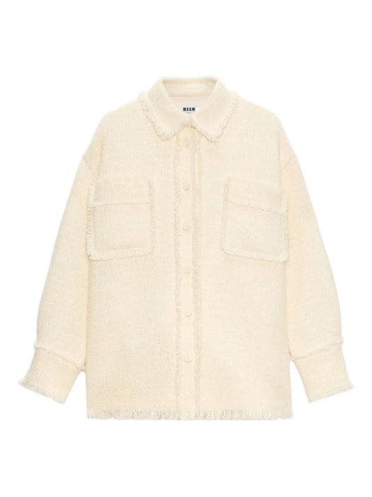 MSGM GIACCA CAMICIA AVORIO