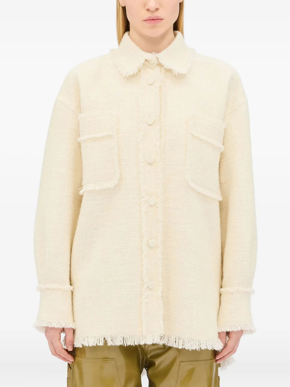 MSGM GIACCA CAMICIA AVORIO