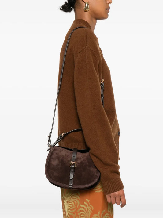 ETRO BORSA CROSSBODY PONY S SUEDE BROWN