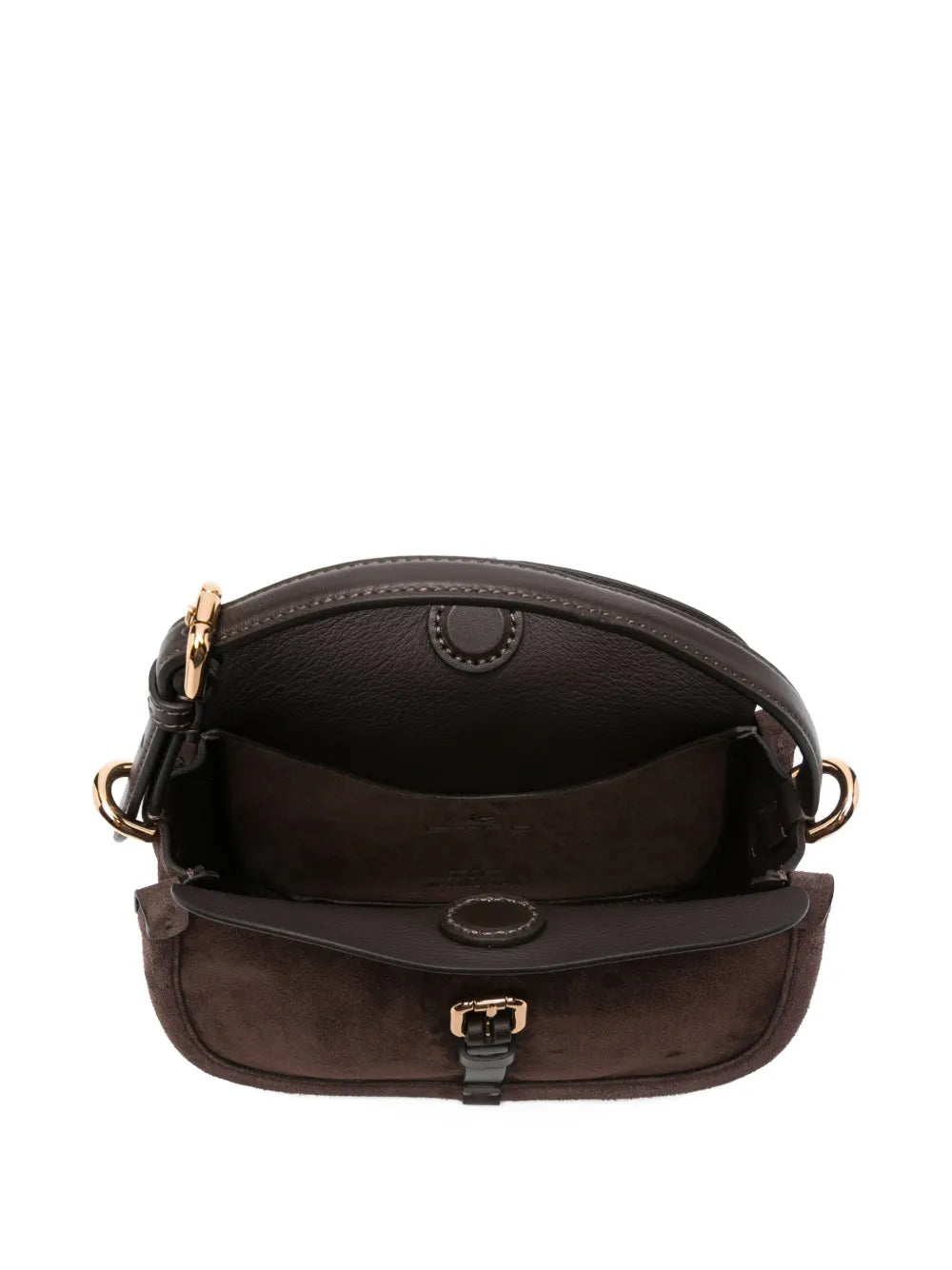 ETRO BORSA CROSSBODY PONY S SUEDE BROWN