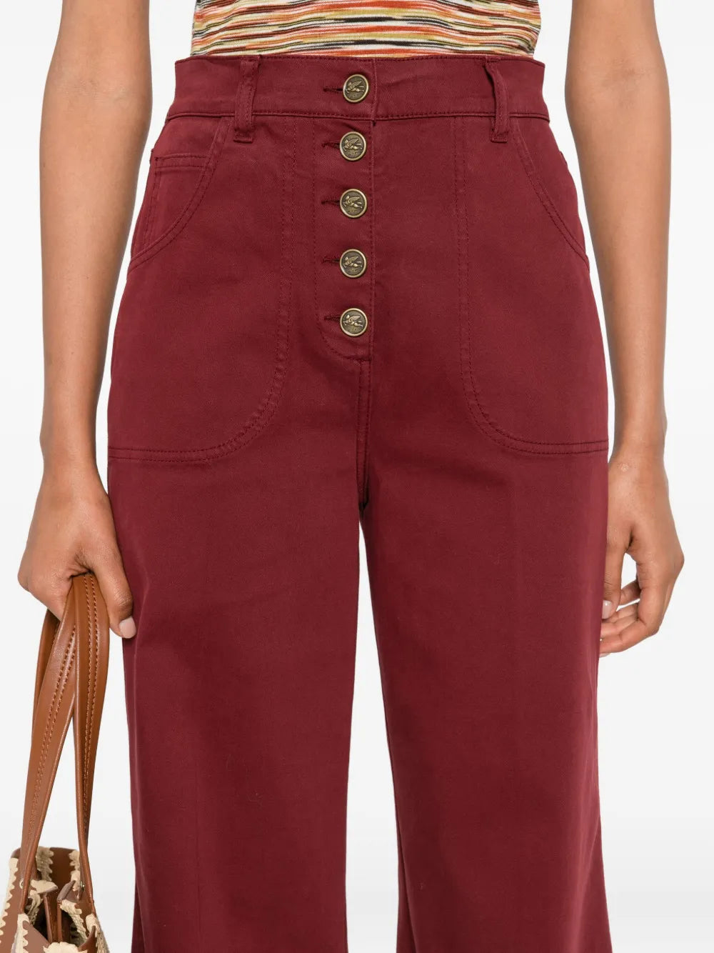 ETRO PANTALONE BORDEAUX