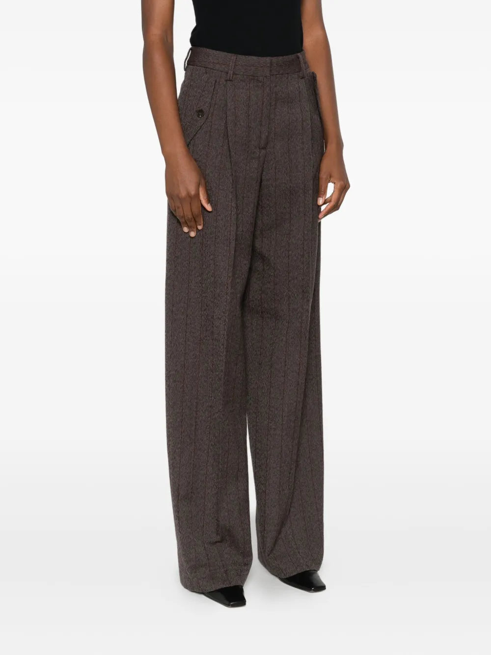 GOLDEN GOOSE PANTALONE NAOMI COCOA