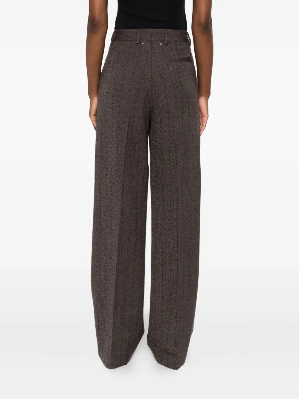 GOLDEN GOOSE PANTALONE NAOMI COCOA