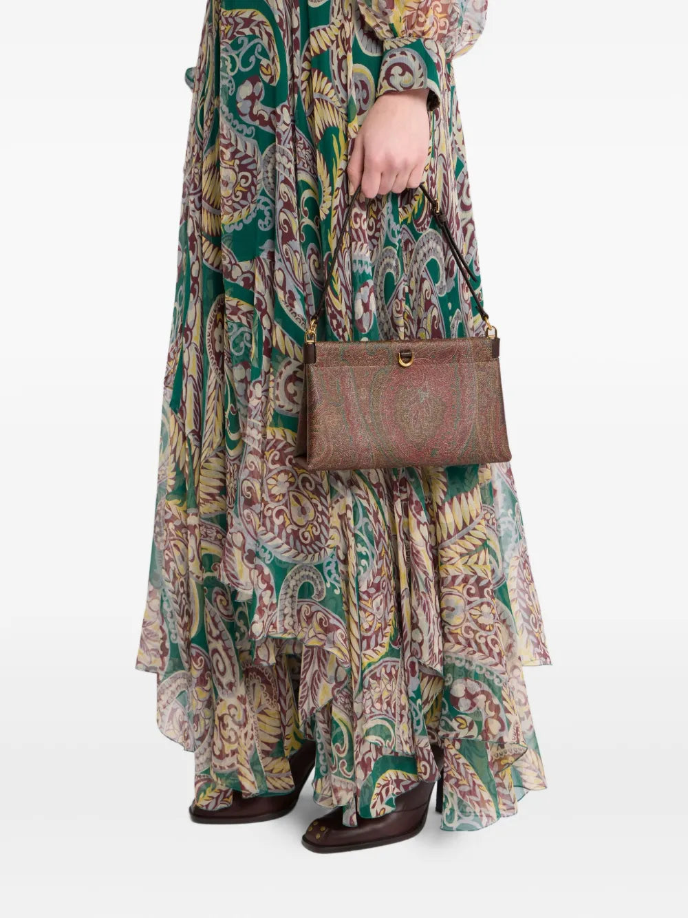 ETRO BORSA CLUTCH TALK XS ARNICA BROWN