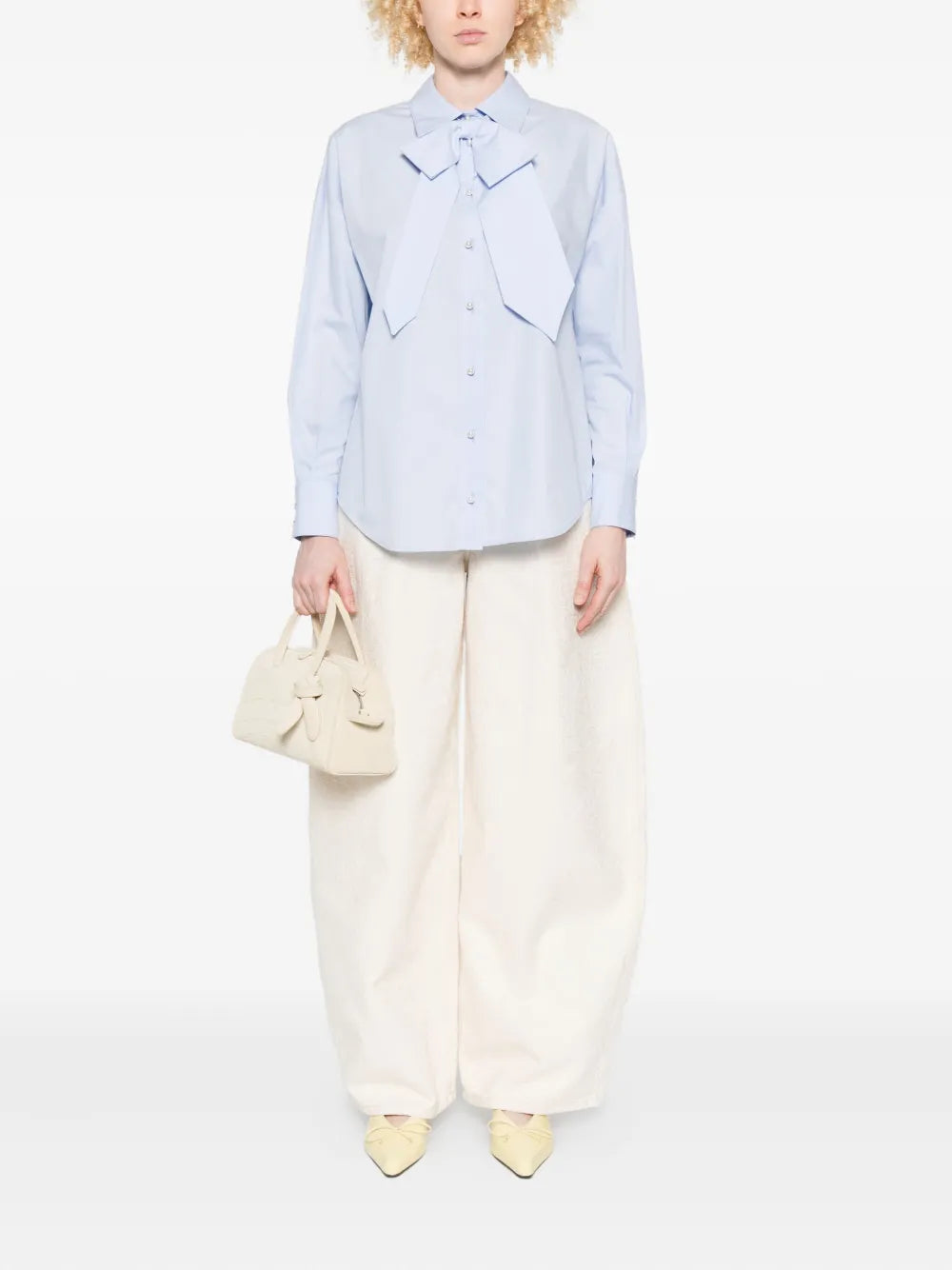 VIVETTA CAMICIA FIOCCO AZZURRO