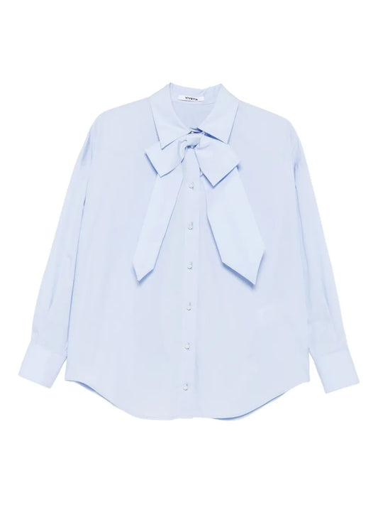 VIVETTA CAMICIA FIOCCO AZZURRO