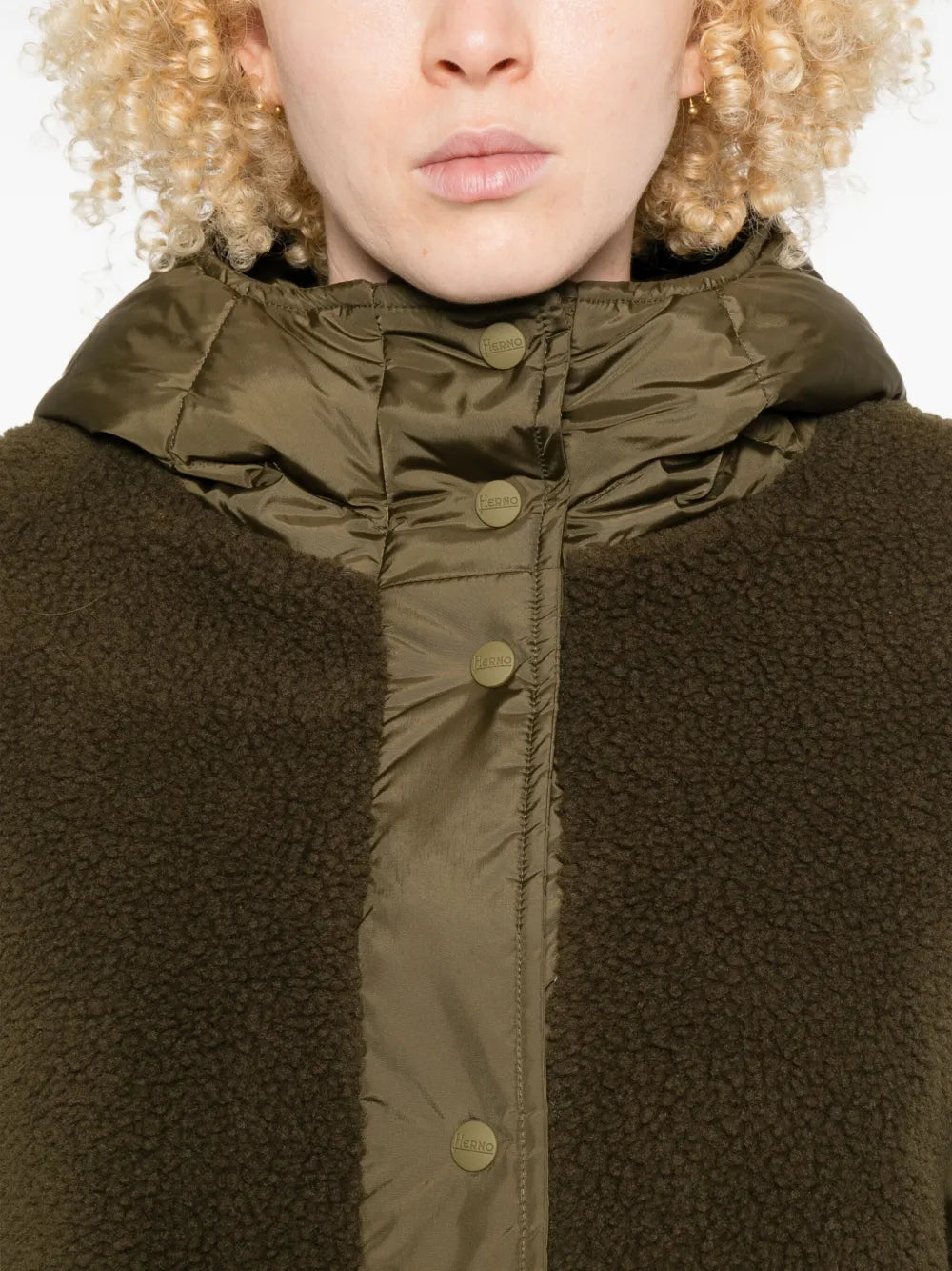 HERNO CAPPOTTO TRAPUNTATO MILITARE