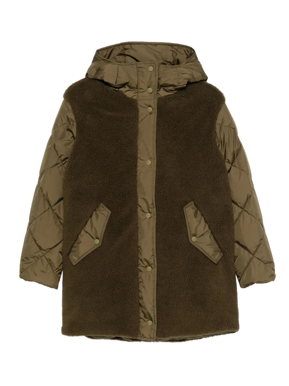 HERNO  CAPPOTTO TRAPUNTATO VERDE