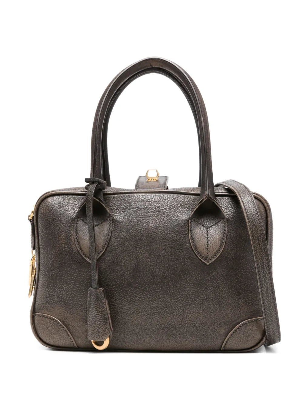 GOLDEN GOOSE BORSA VITA BROWN