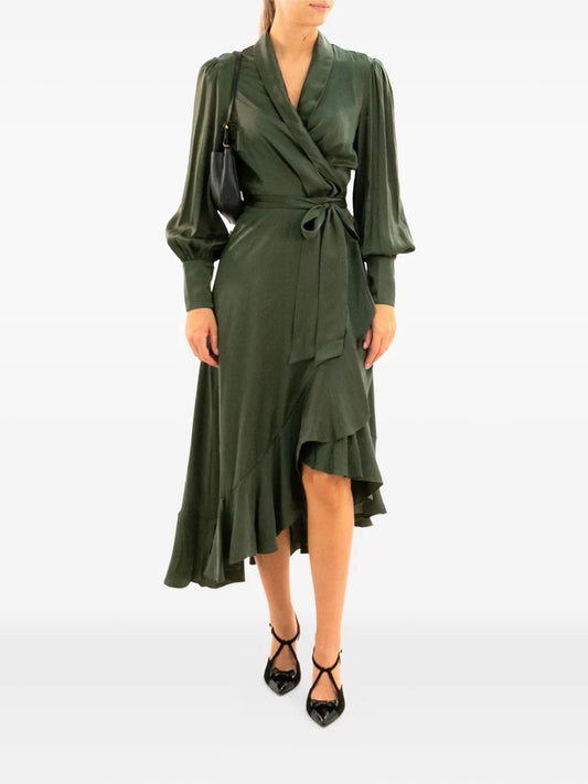 ZIMMERMANN ABITO MIDI DARK GREEN