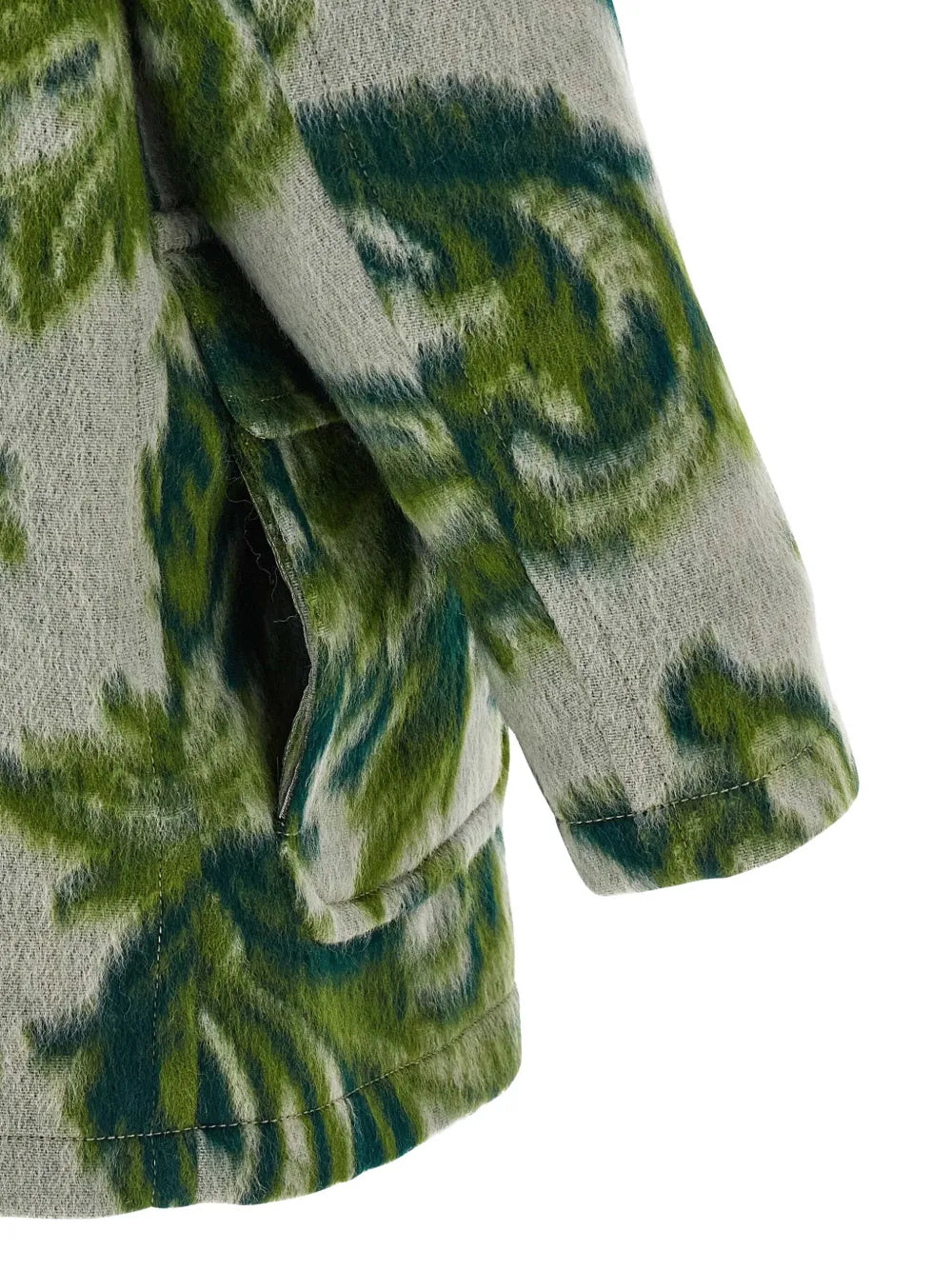 ETRO CAPPOTTO VELLUTO PAISLEY GREEN