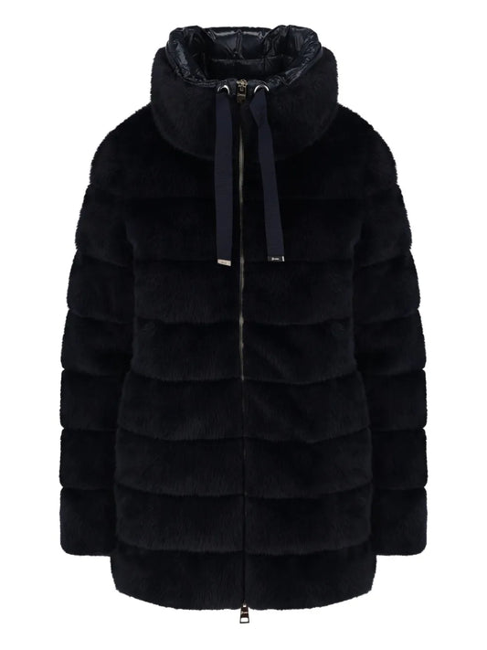 HERNO PIUMINO COLLO ALTO BLU