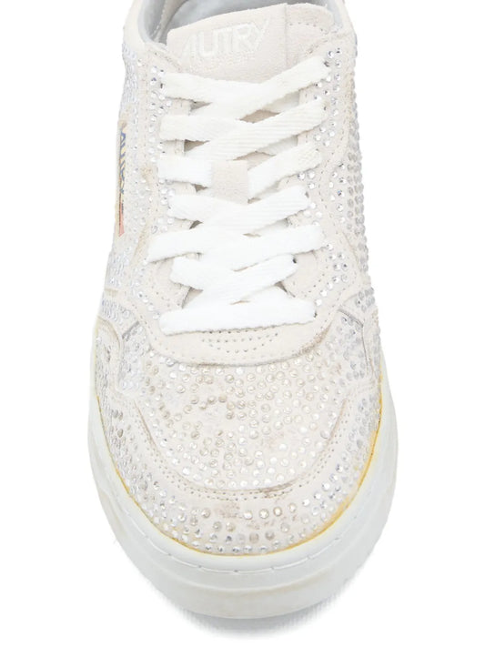 AUTRY SNEAKERS MEDALIST RHINESTON STRASS WHITE