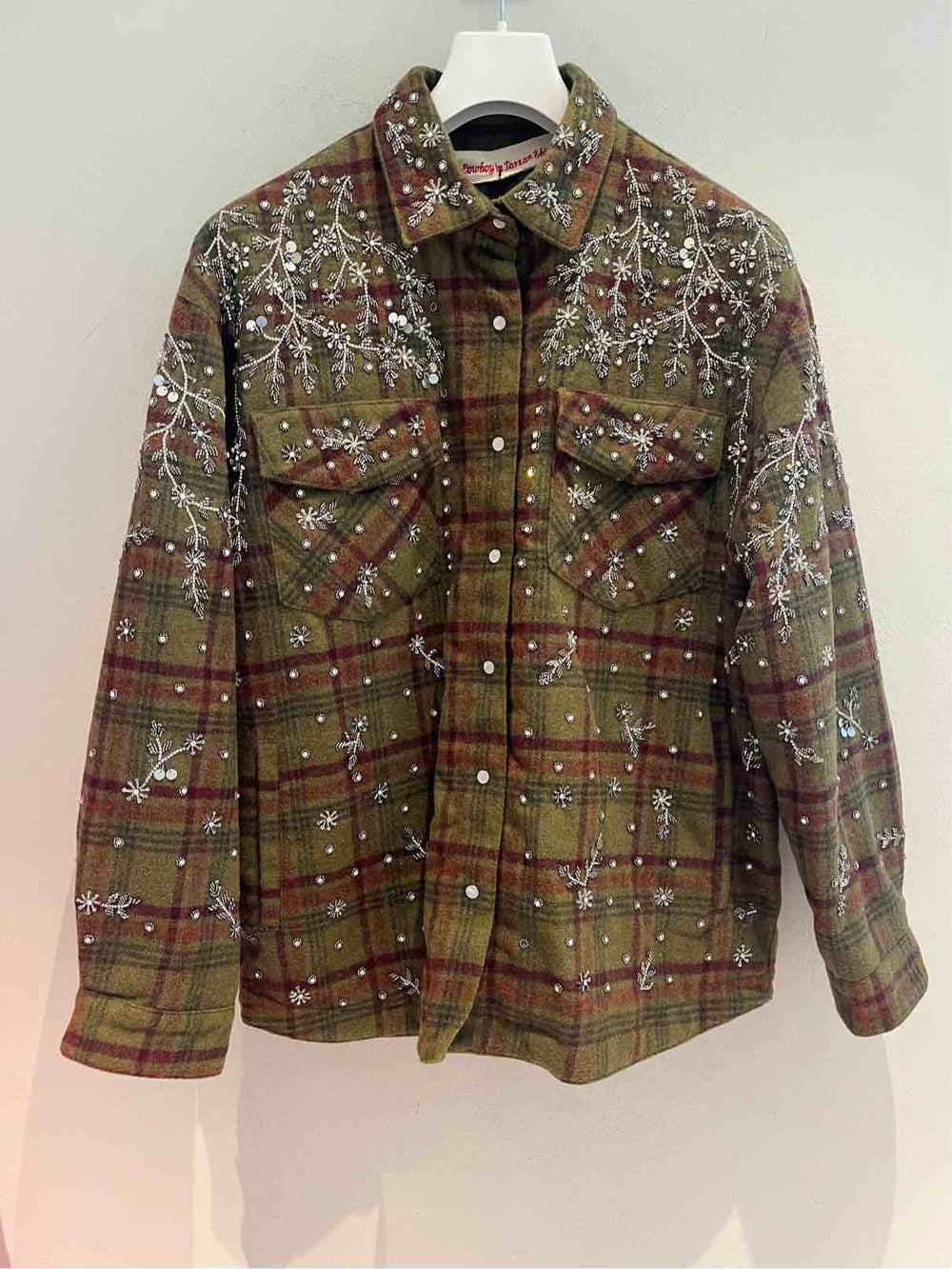 SPACE COWBOY IN TARTAN SHIRT CAMICIA VERDE