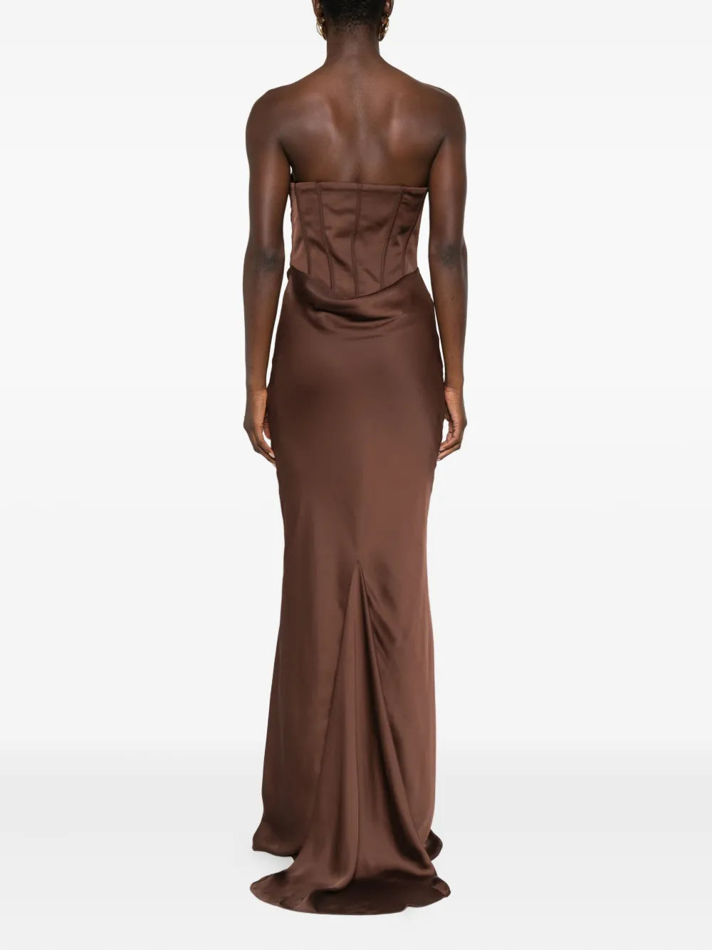 ROTATE ABITO BUSTIER COFFEE