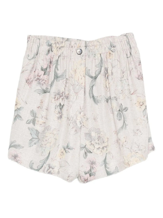 FORTE FORTE SHORT "PEONIA MY LOVE " GLICINE