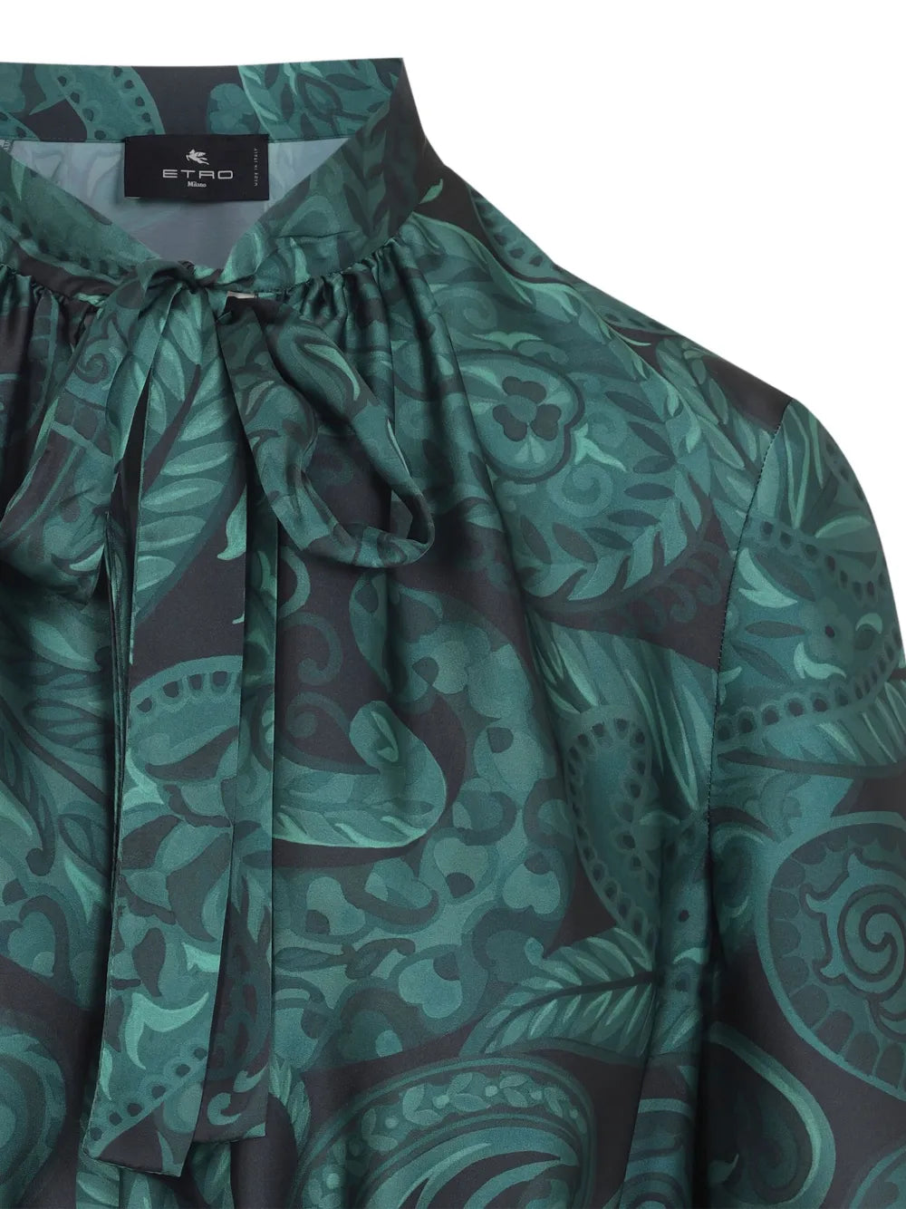 ETRO ABITO LUNGO PAISLEY VERDE
