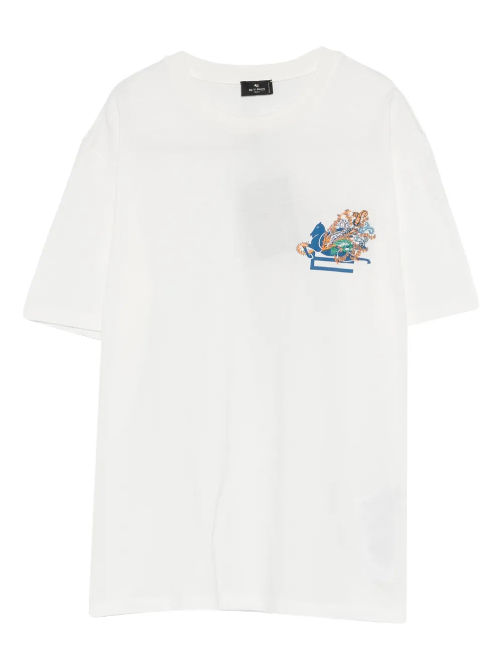 ETRO T SHIRT CON LOGO PANNA