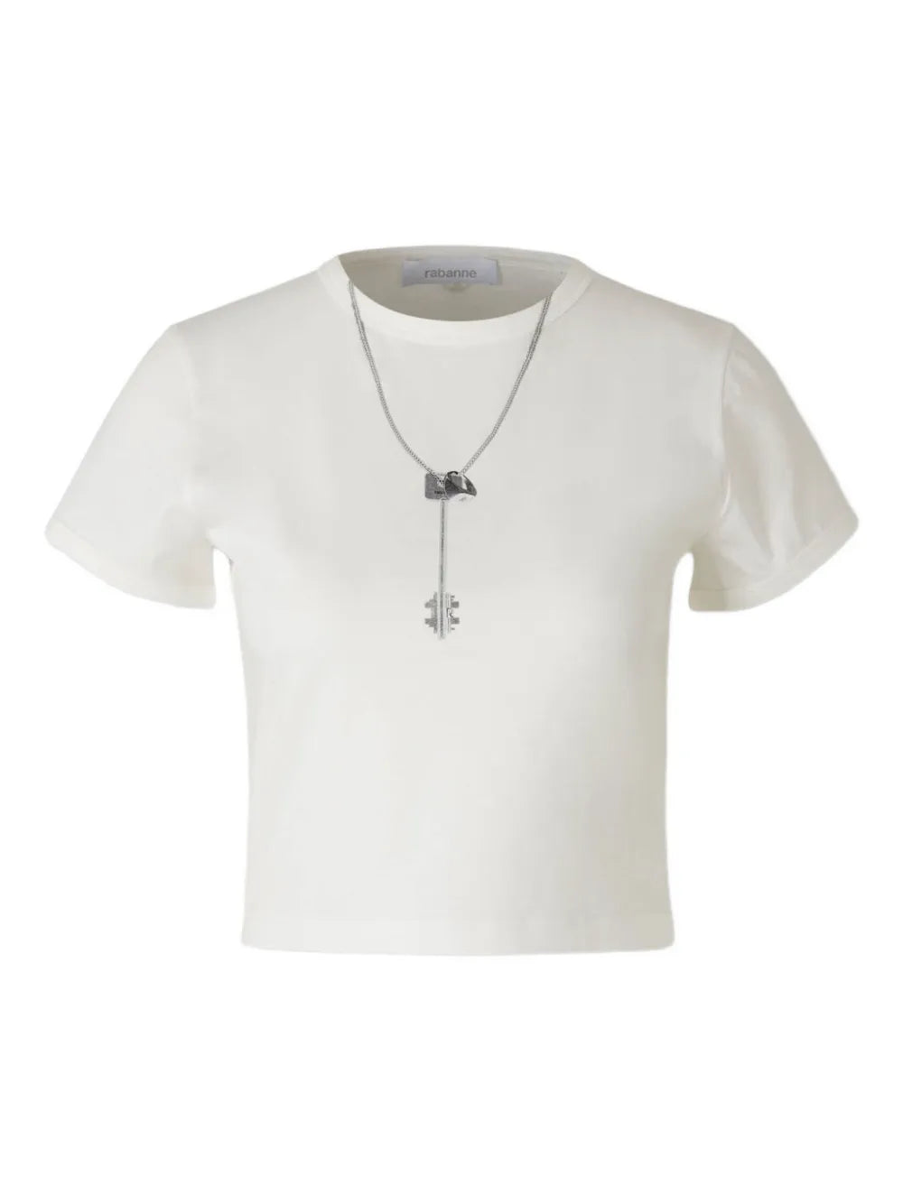 RABANNE T SHIRT "KEY" WHITE
