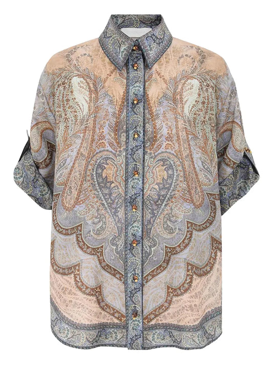 ZIMMERMANN CAMICIA WANDERLUST AZZURRO
