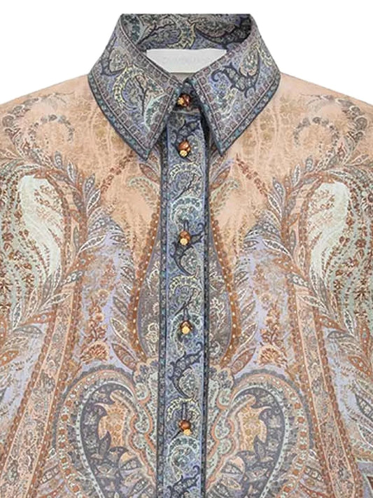 ZIMMERMANN CAMICIA WANDERLUST AZZURRO
