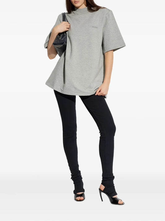 THE ATTICO T-SHIRT MELANGE GREY