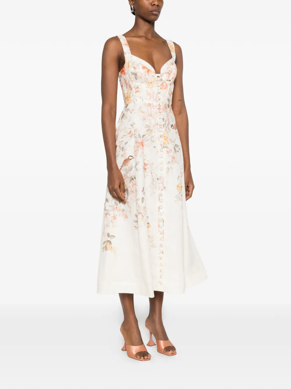 ZIMMERMANN ABITO LUNA FIORI CREAM