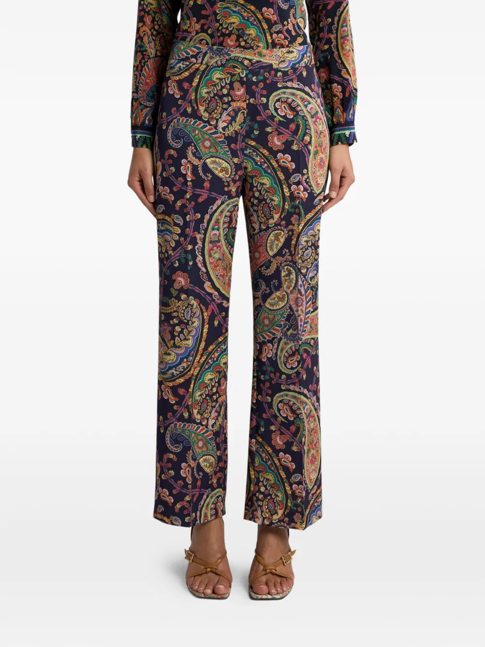 ETRO PANTALONI PAISLEY BLU