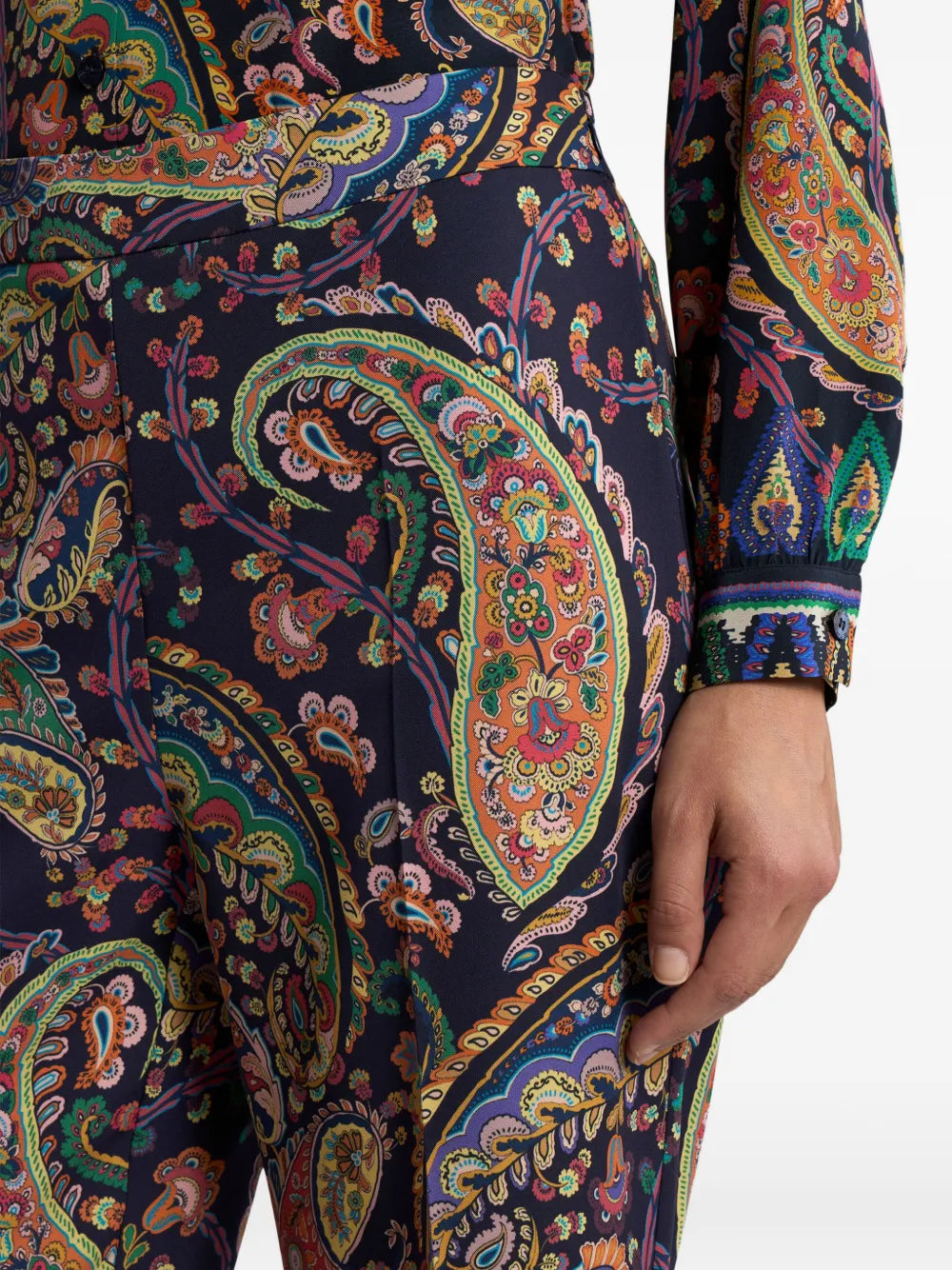 ETRO PANTALONI PAISLEY BLU