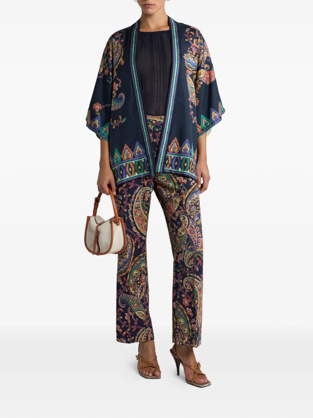 ETRO PANTALONI PAISLEY BLU