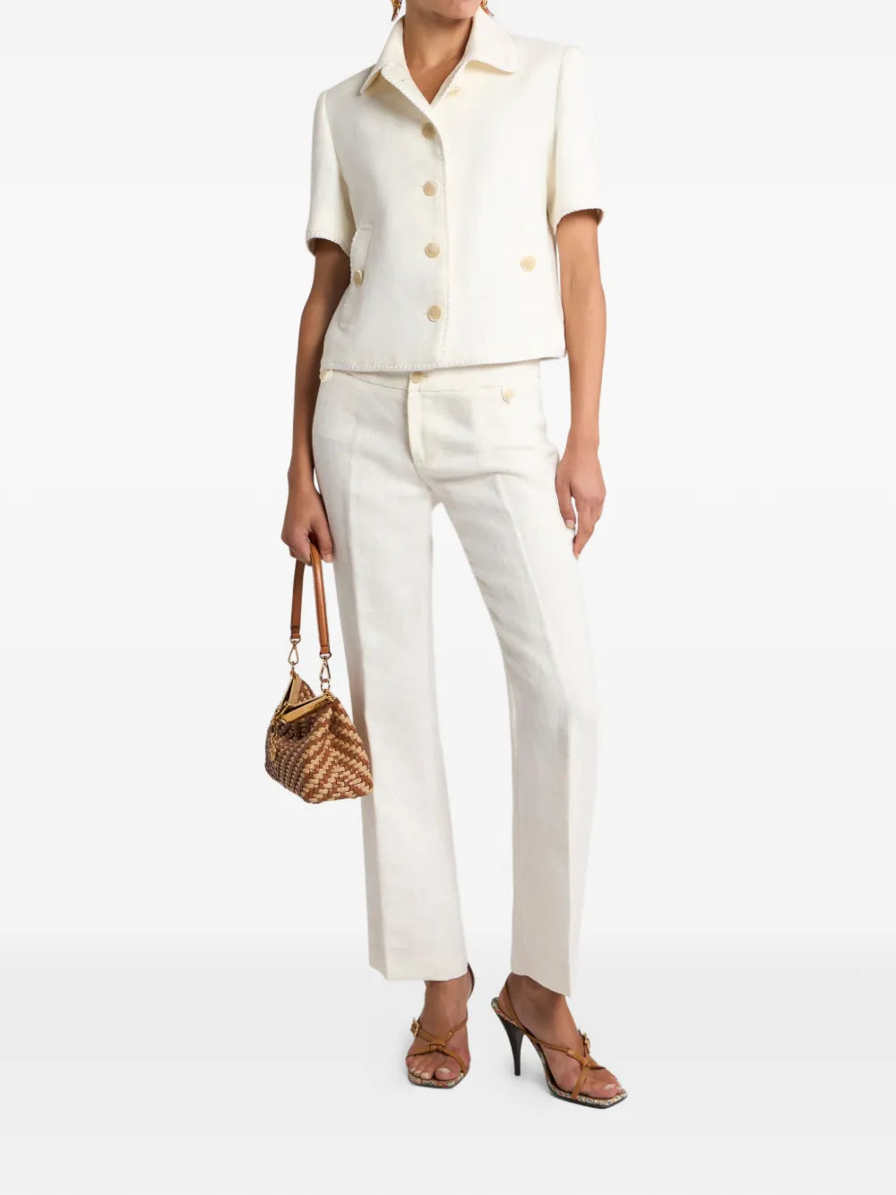 ETRO GIACCA CROP  WHITE