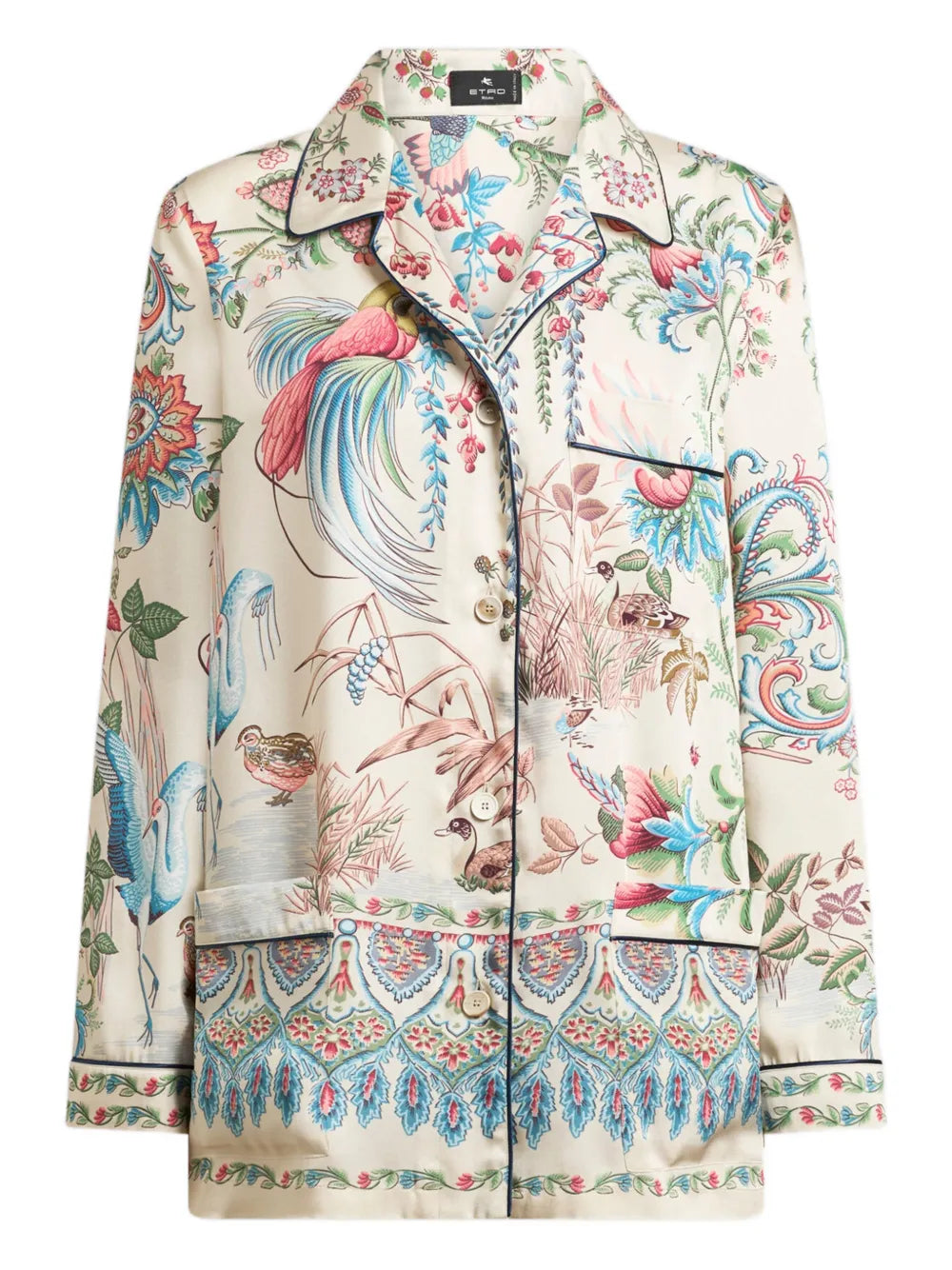 ETRO CAMICIA PATCH STAMPA WHITE