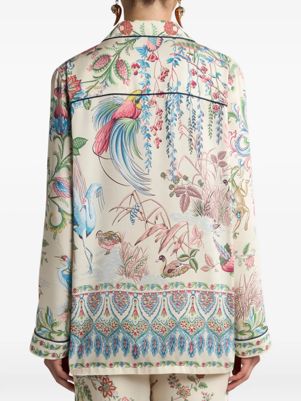 ETRO CAMICIA PATCH STAMPA WHITE