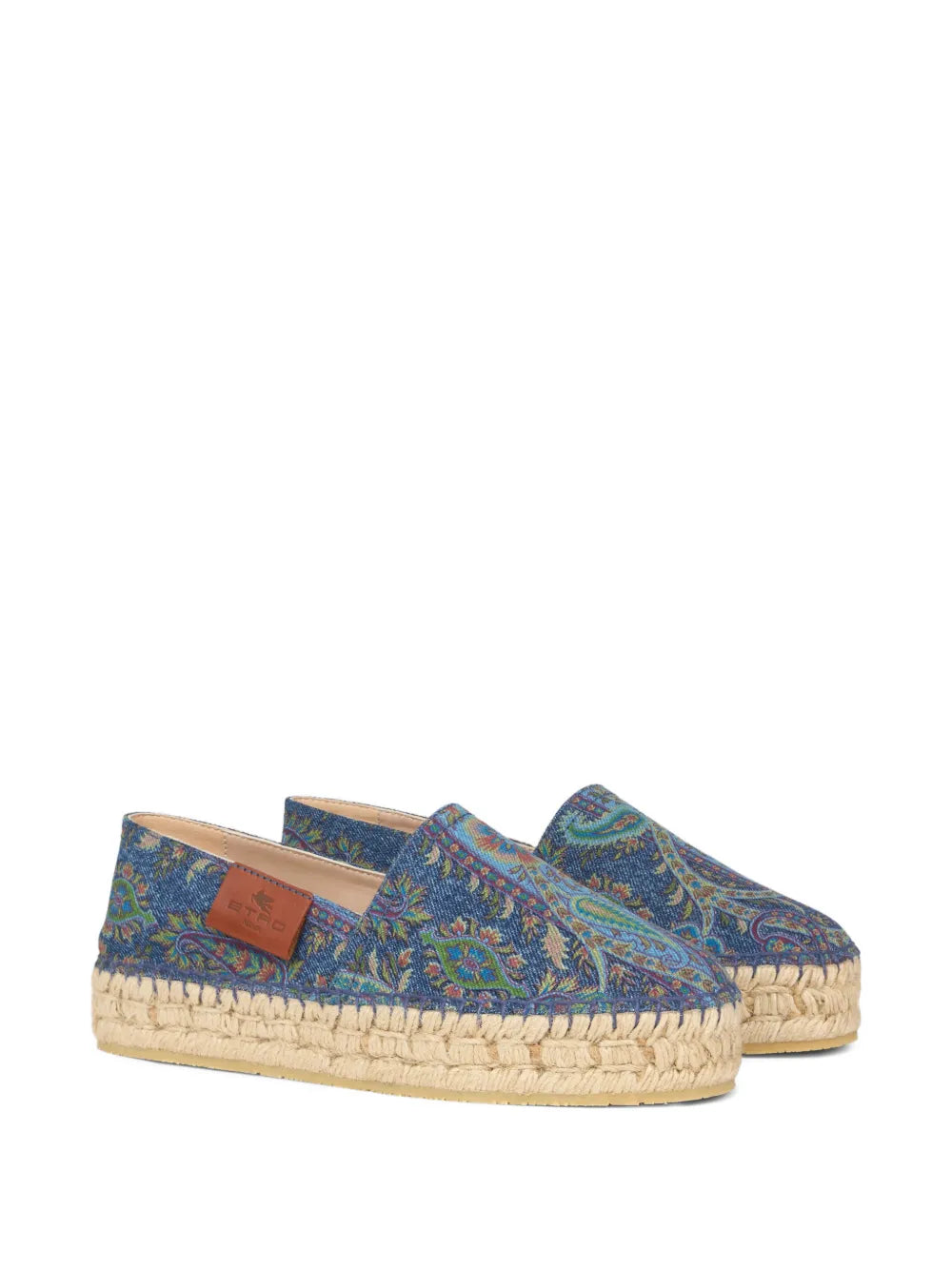 ETRO SCARPE ESPADRILLAS DENIM PAISLEY
