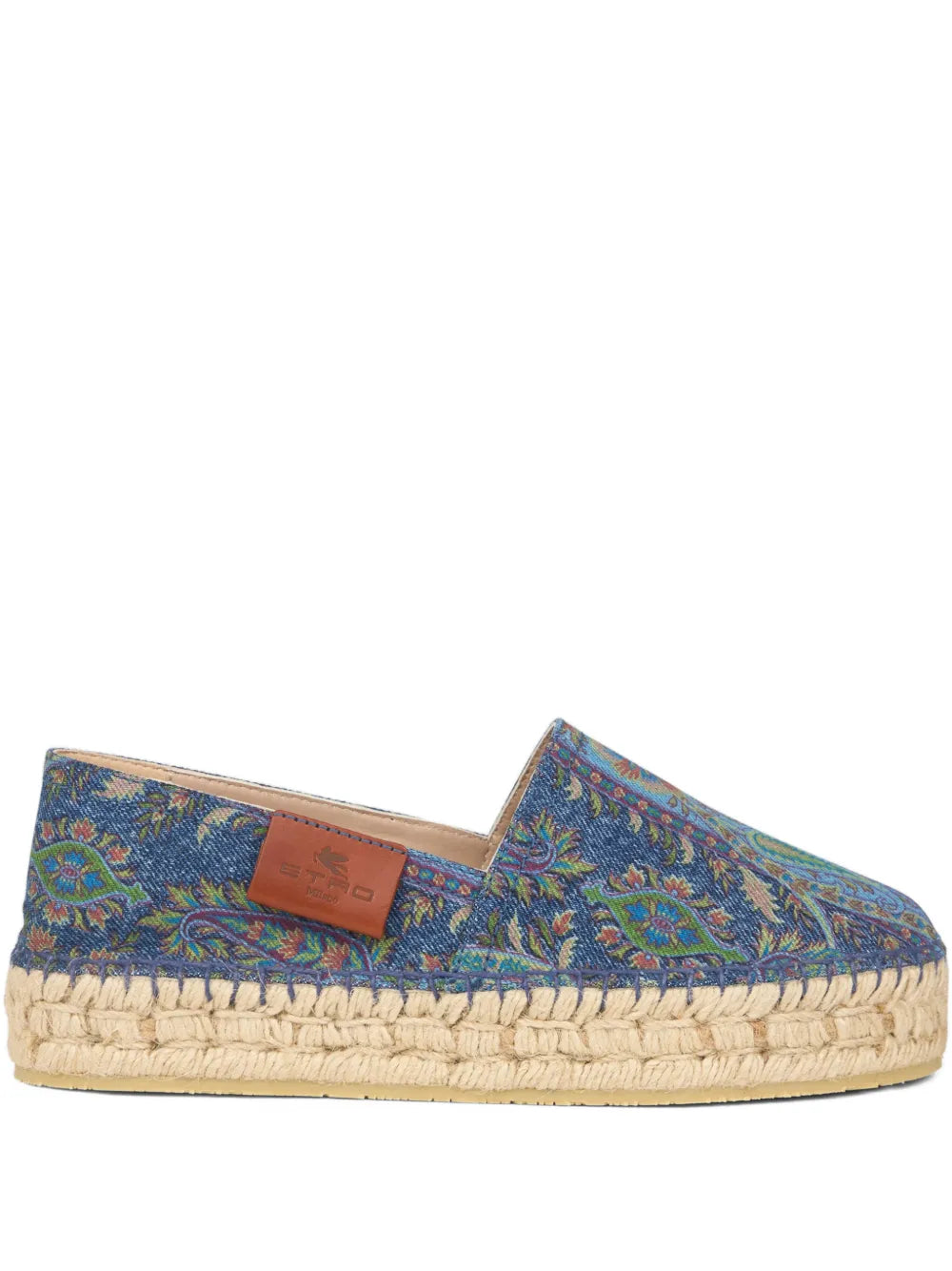 ETRO SCARPE ESPADRILLAS DENIM PAISLEY